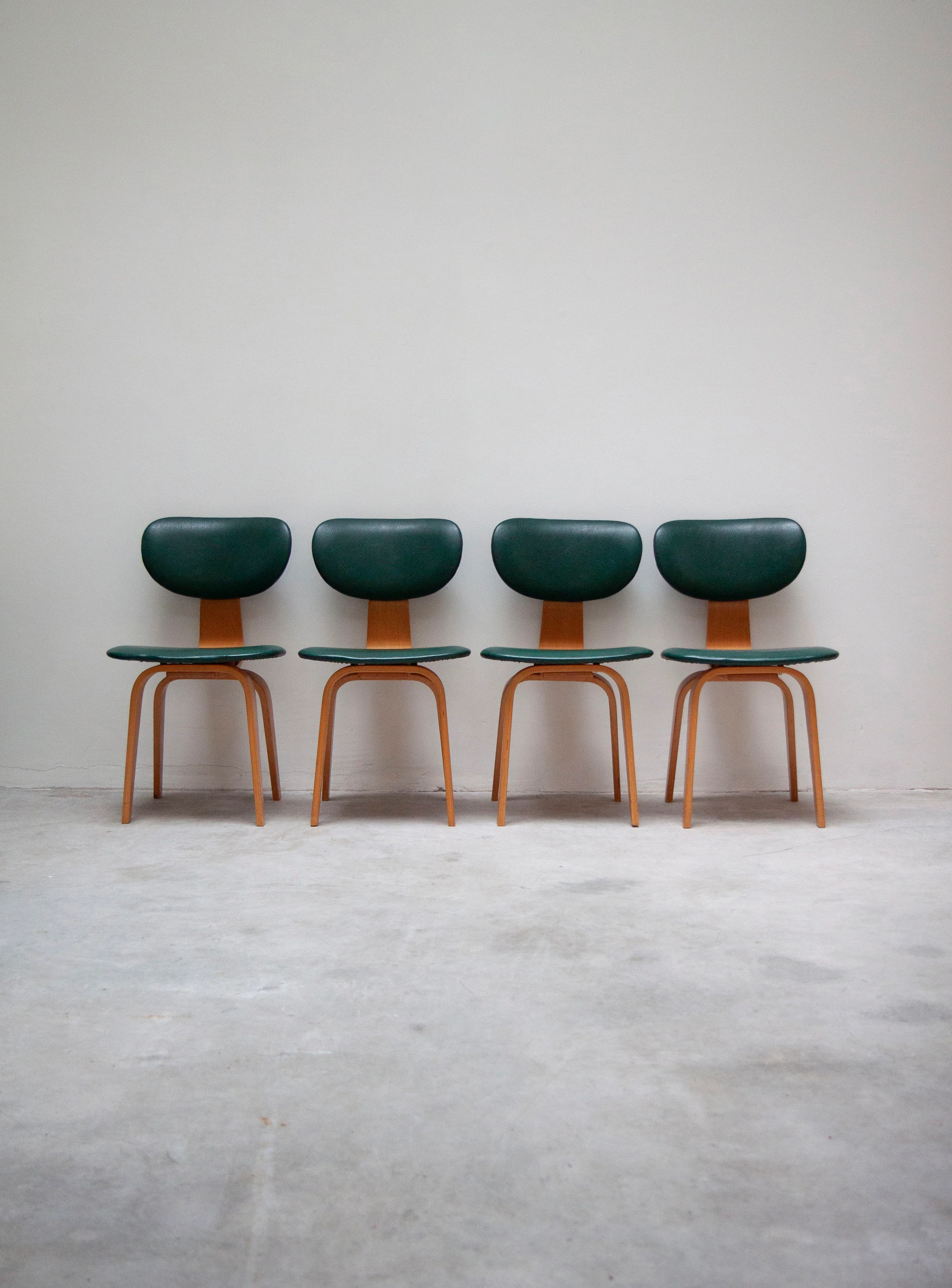 Pastoe SB03 Dining Chairs by Cees Braakman (Green) - Image 4