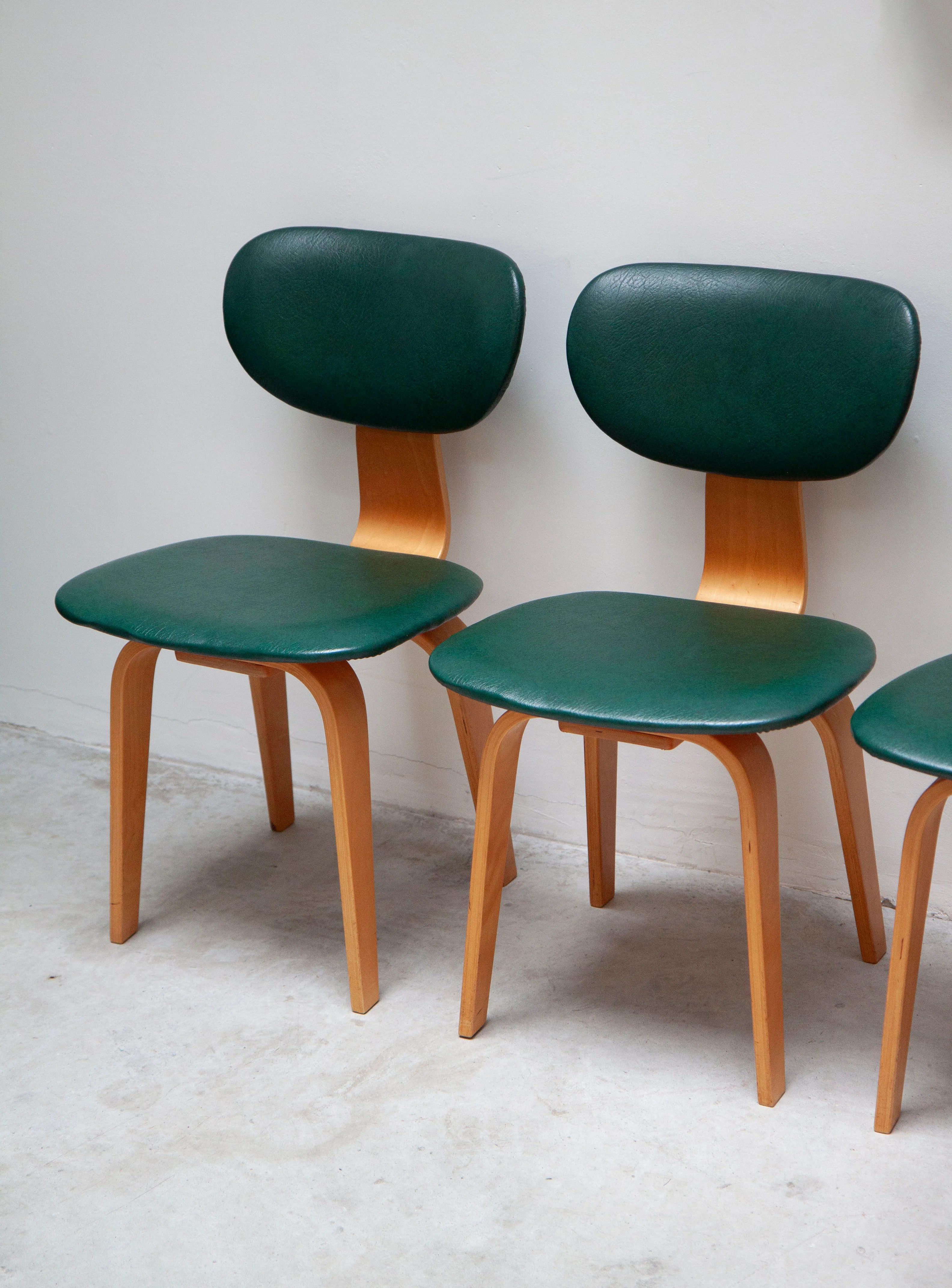 Pastoe SB03 Dining Chairs by Cees Braakman (Green) - Image 6