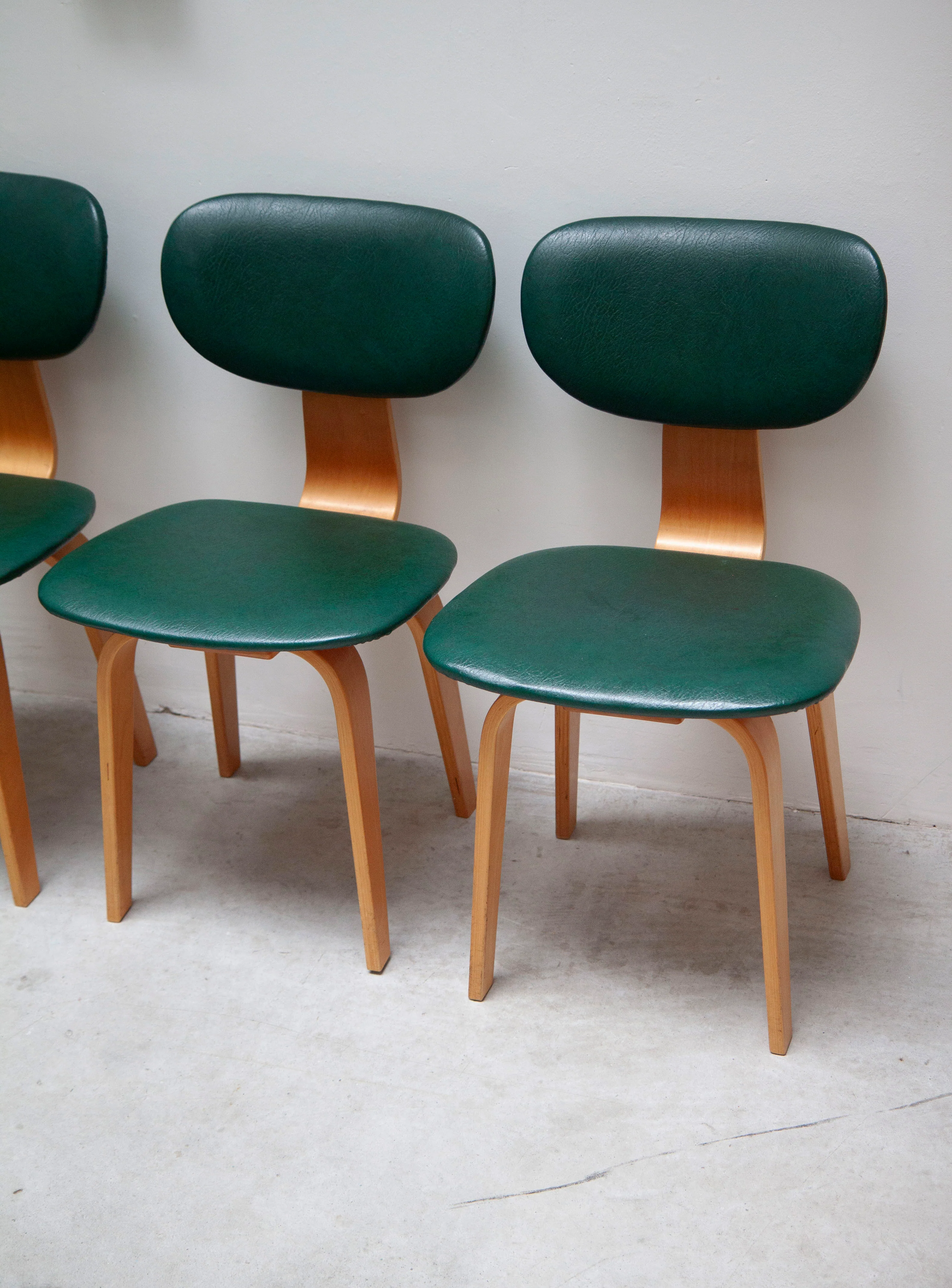 Pastoe SB03 Dining Chairs by Cees Braakman (Green) - Image 7