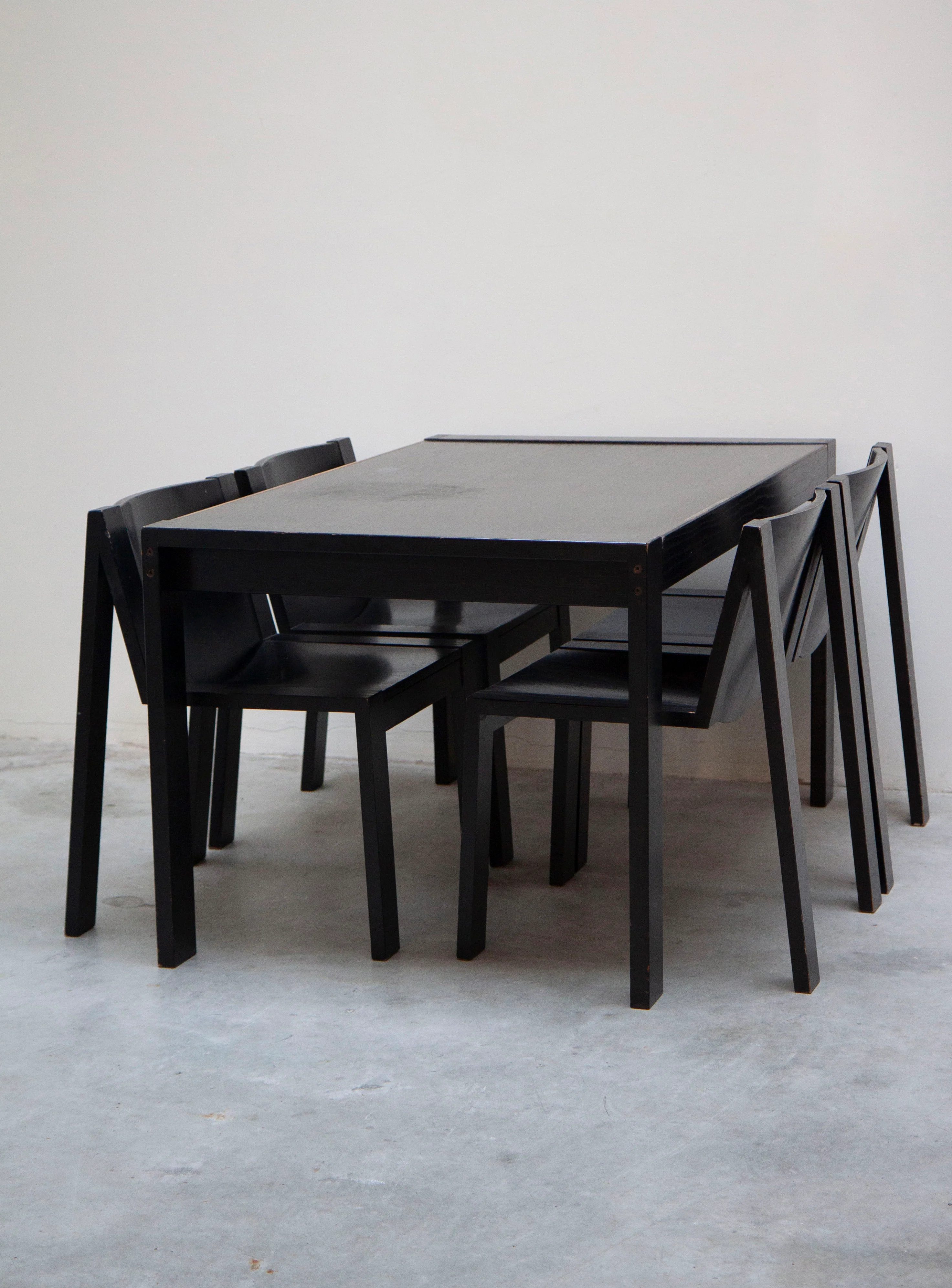 Pastoe SE15 Dining Set by Pierre Mazairac & Karel Boonzaaijer (Black) - Image 4