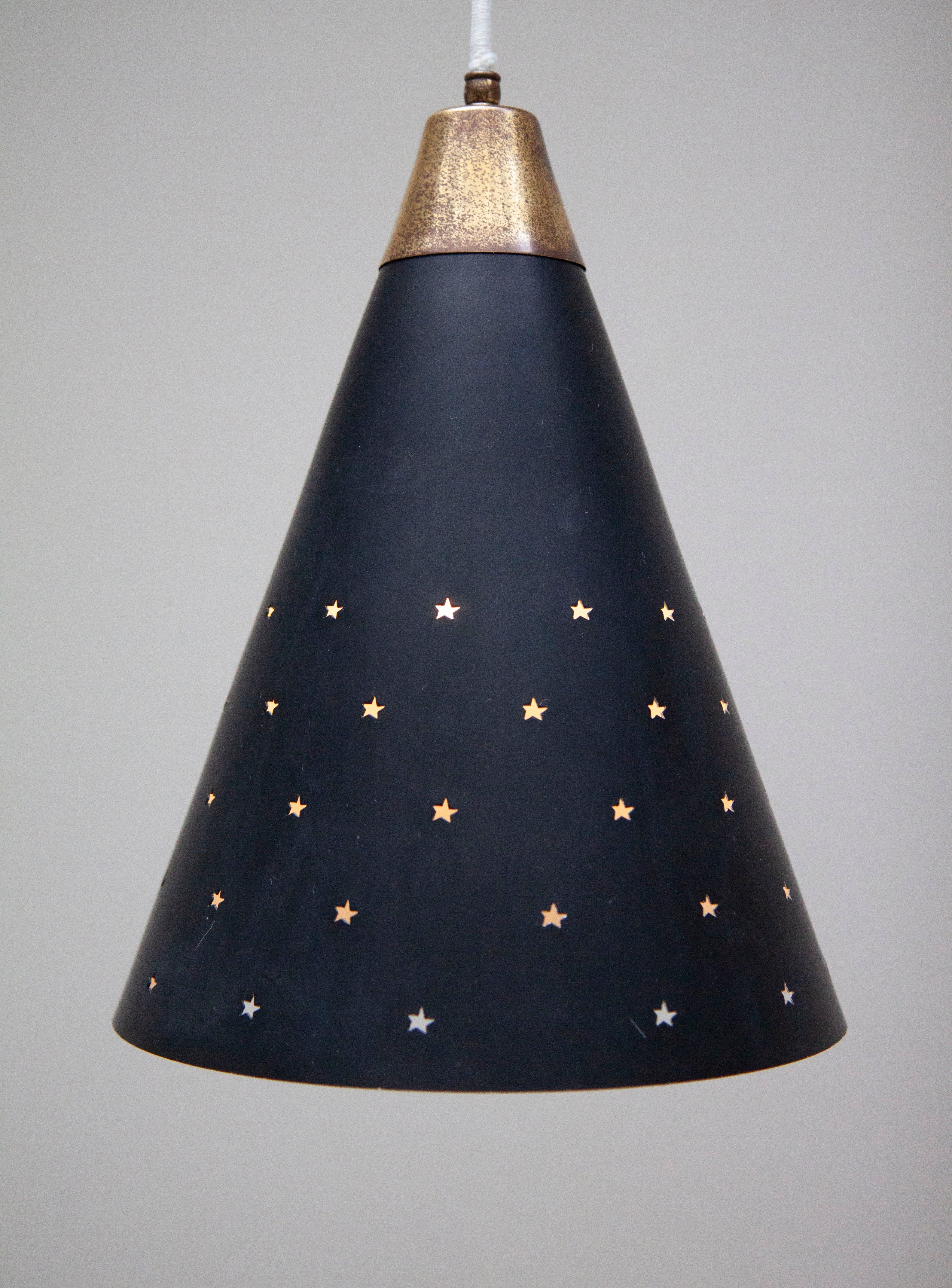 Pendant Lamp with Stars (Brass/Black) - Image 7