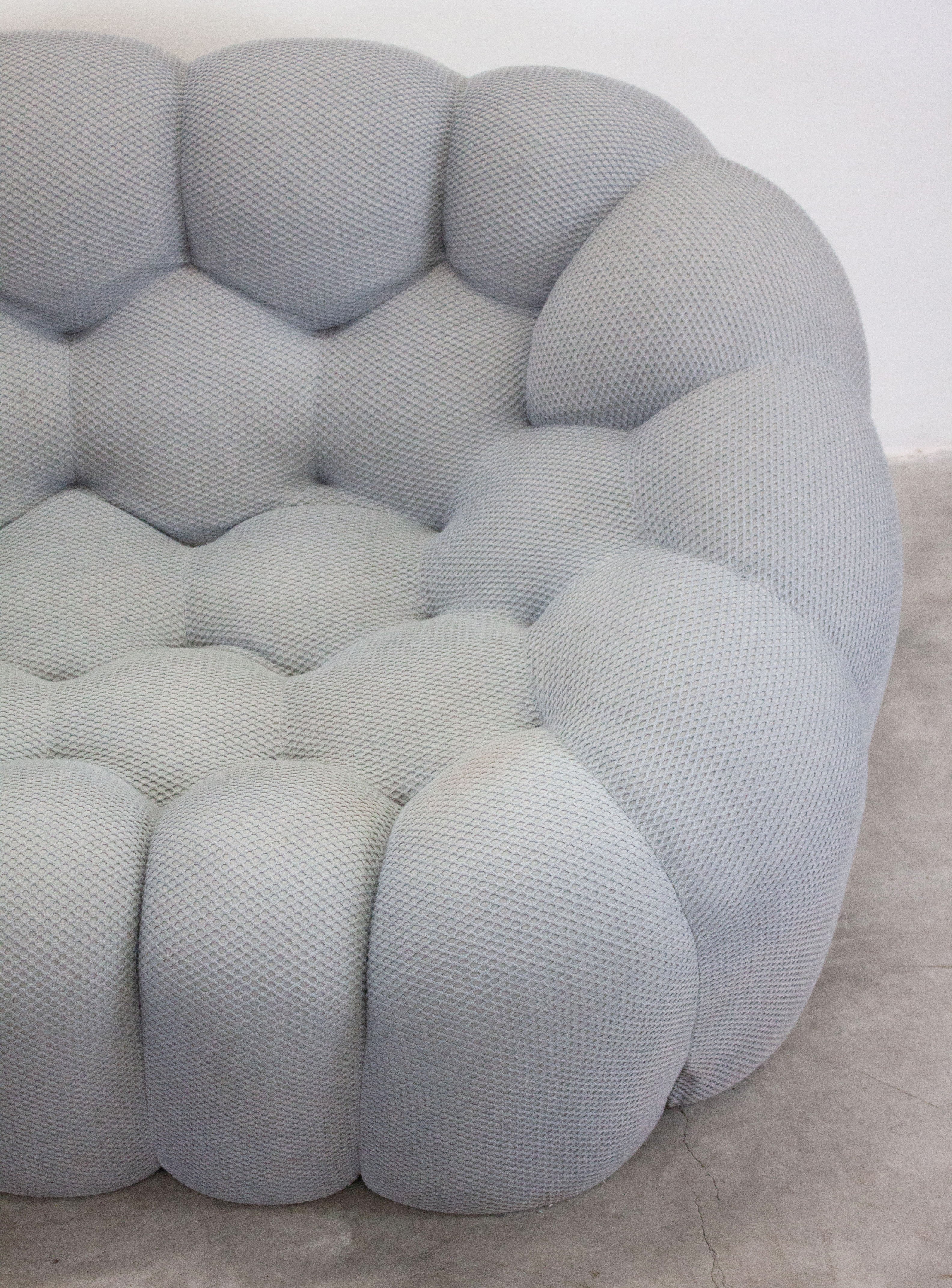Roche Bobois Bubble 2 Curved 3/4-Seat Sofa by Sacha Lakic (Light Grey) - Image 6