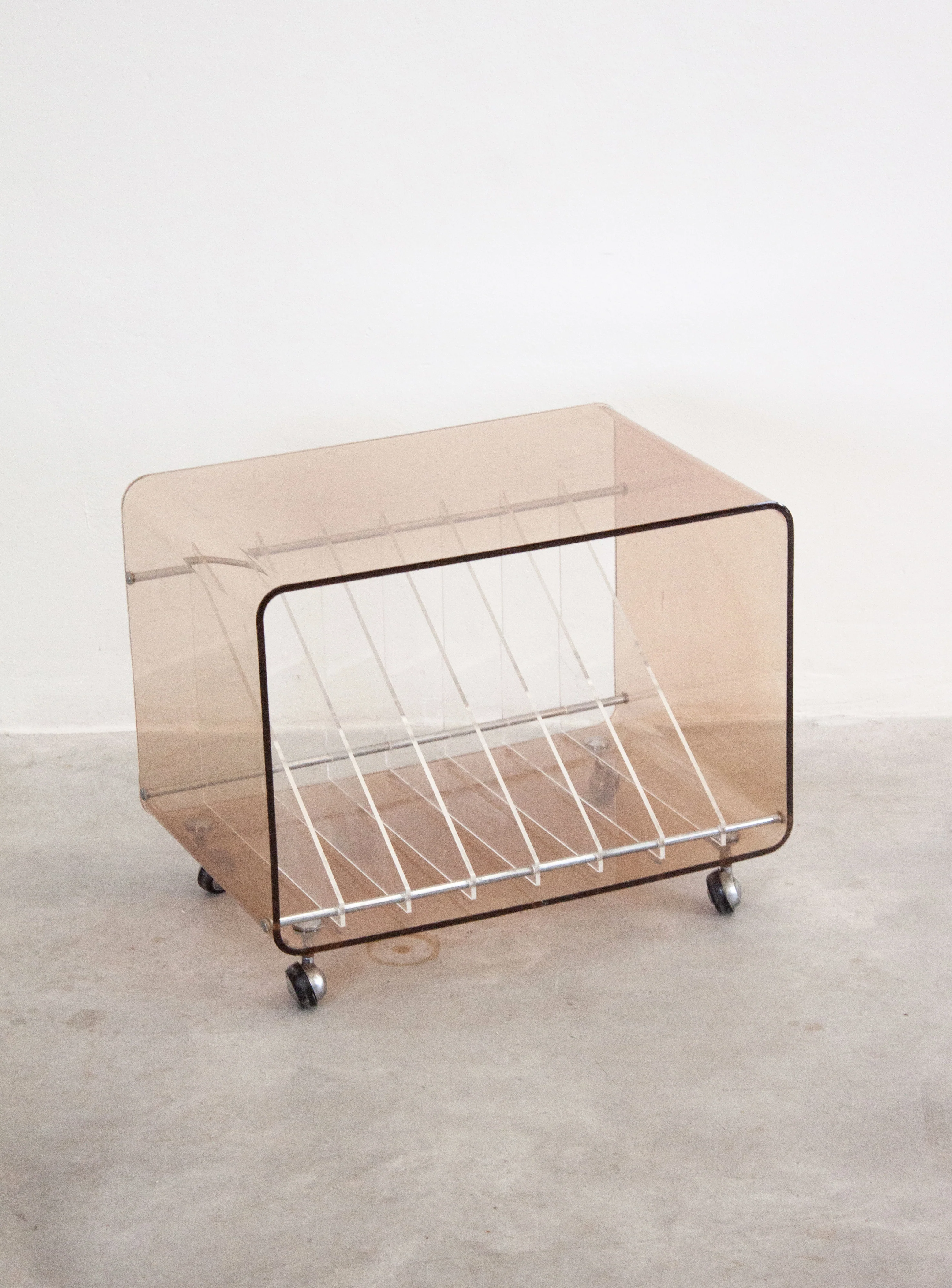 Roche Bobois Perspex Vinyl Record Cabinet by Michel Dumas