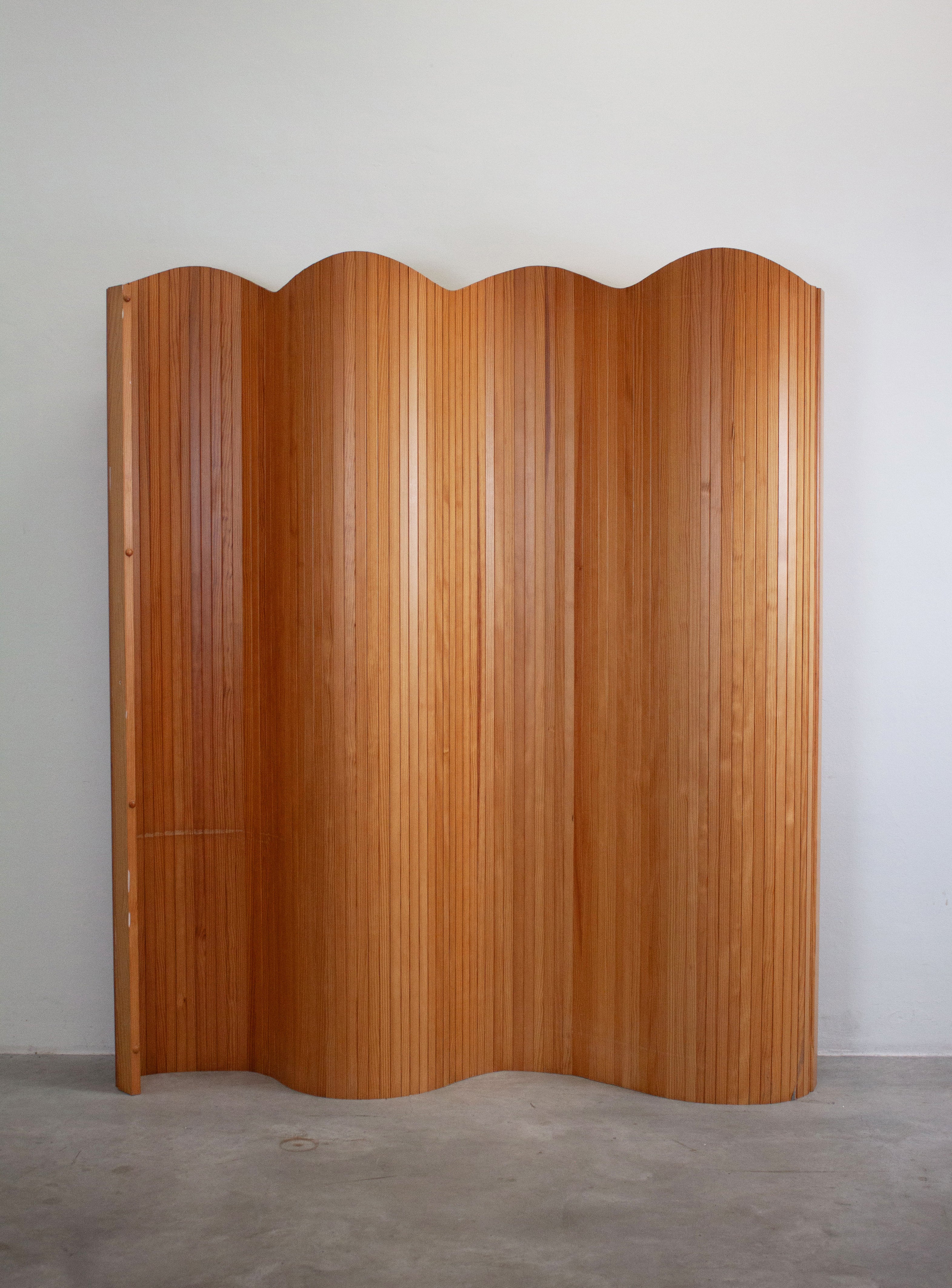 Tambour Screen Room Divider by Jomain Baumann (Pine) - Image 3