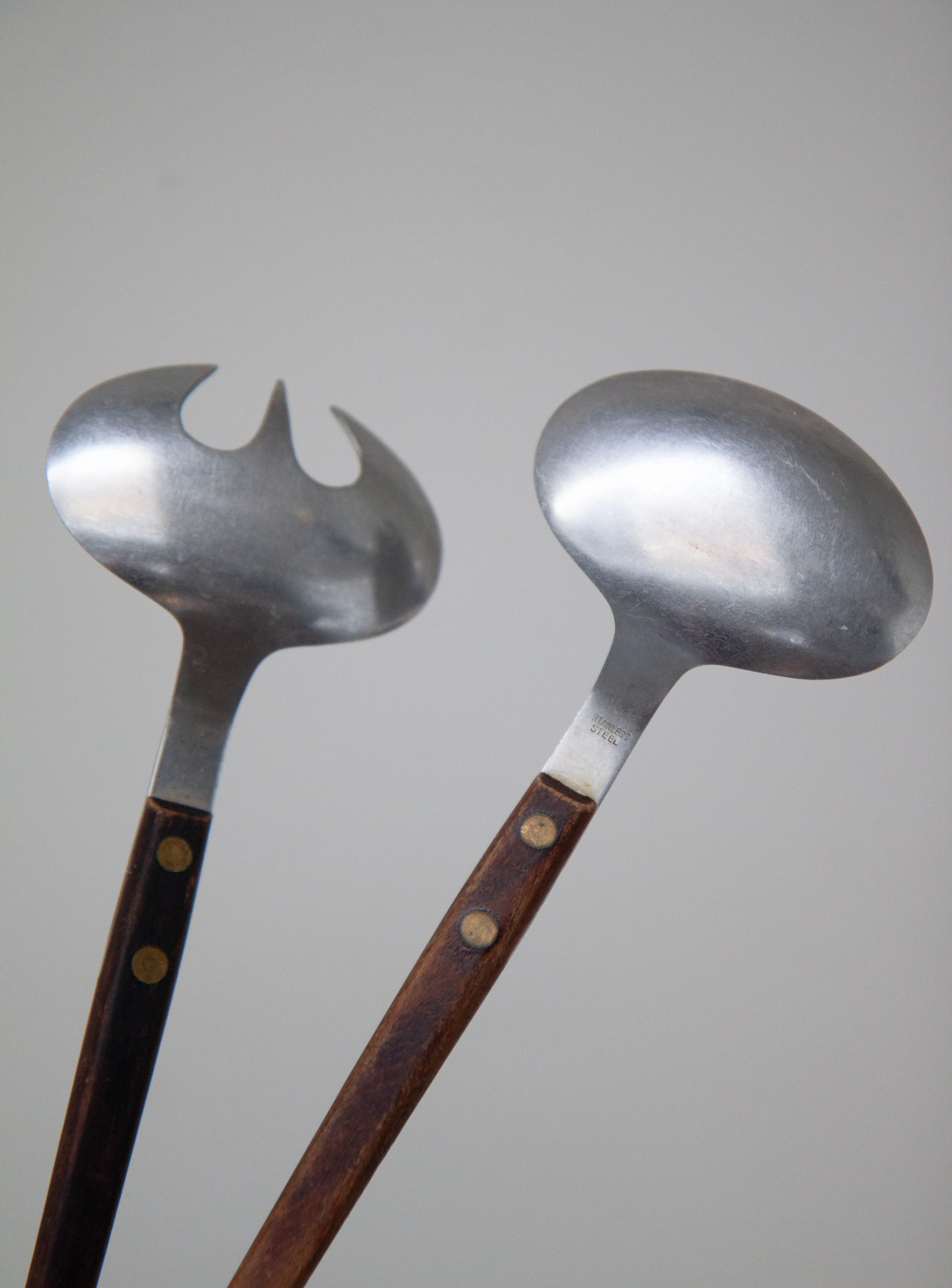 Teak Bowl with Teak Salad Servers - Image 10