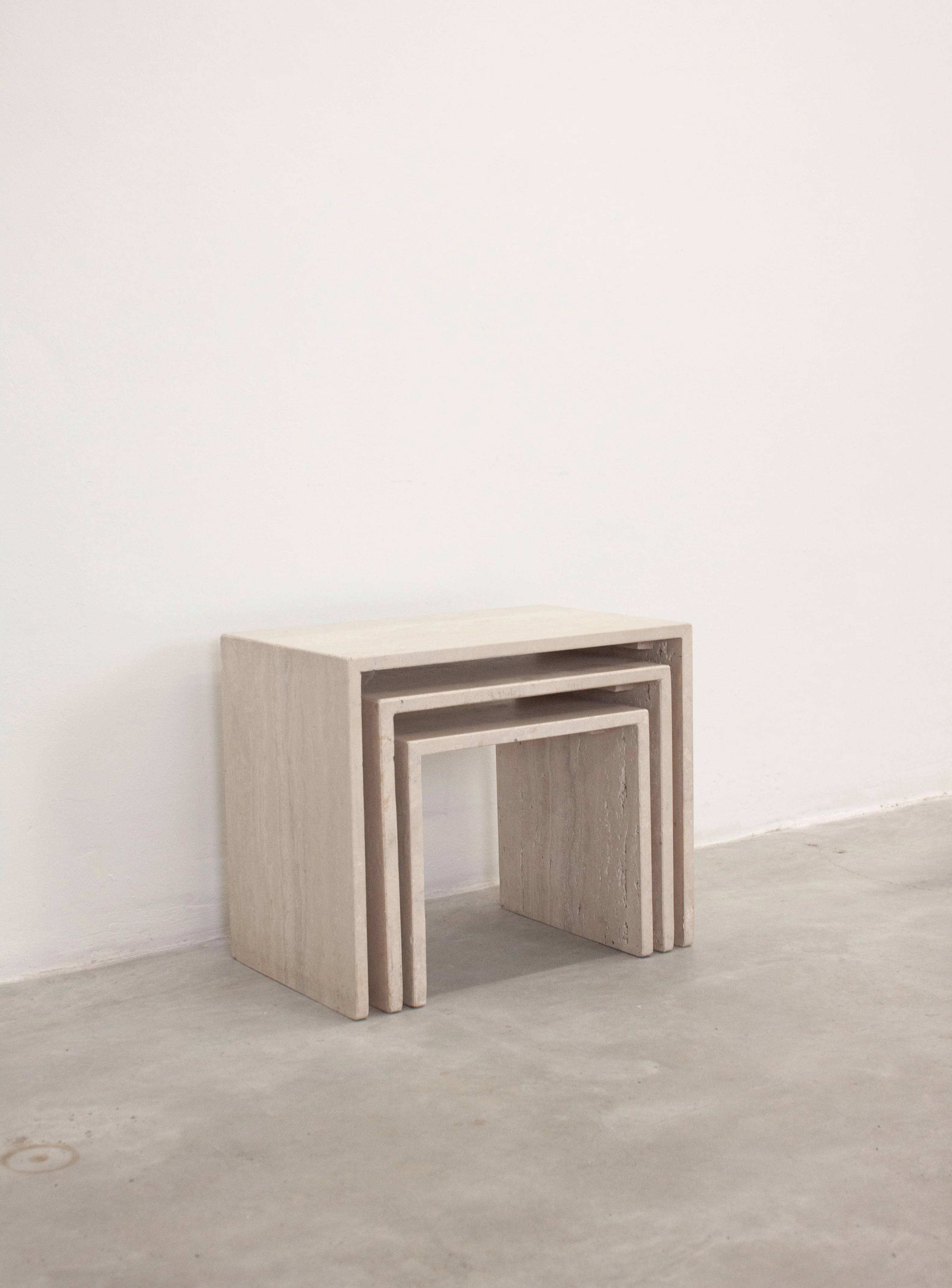 Travertine Nesting Tables (Set of 3) - Image 2