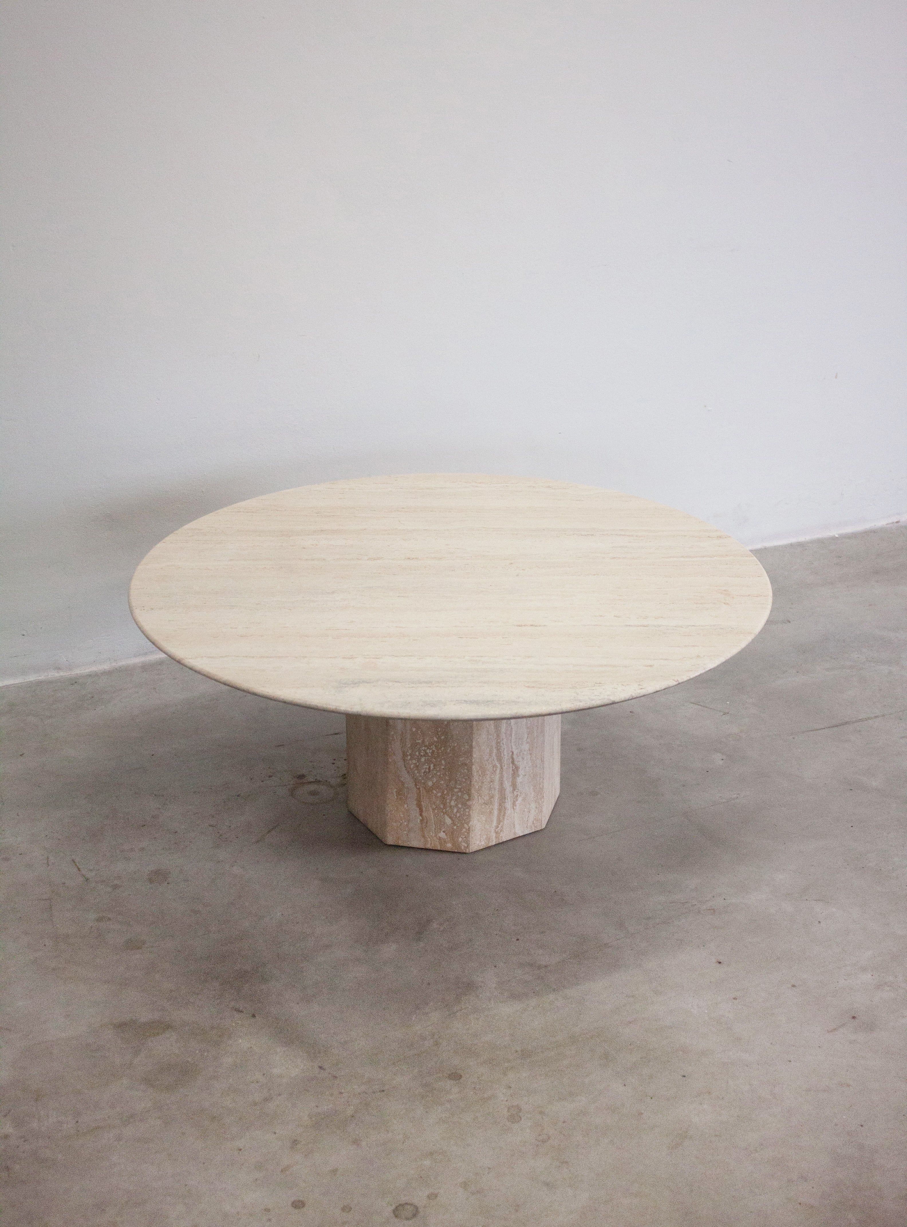 Travertine Round Coffee Table - Image 7