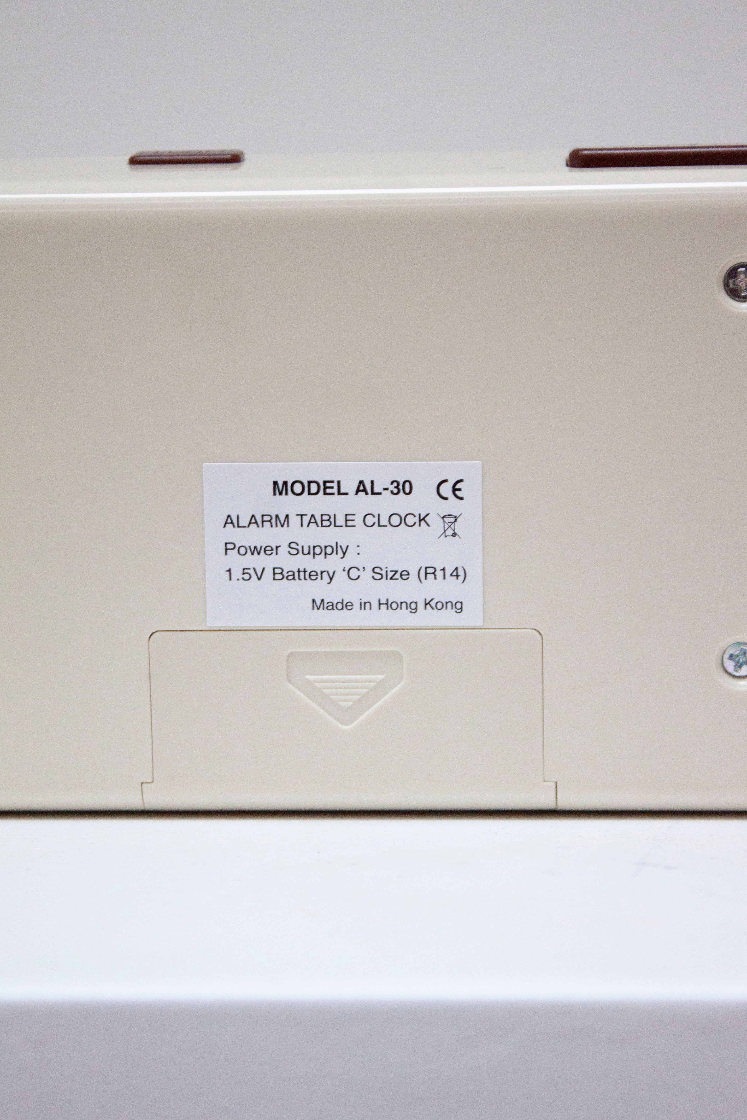 Twemco AL-30 Alarm Flip Clock (Beige/Brown) - Image 5
