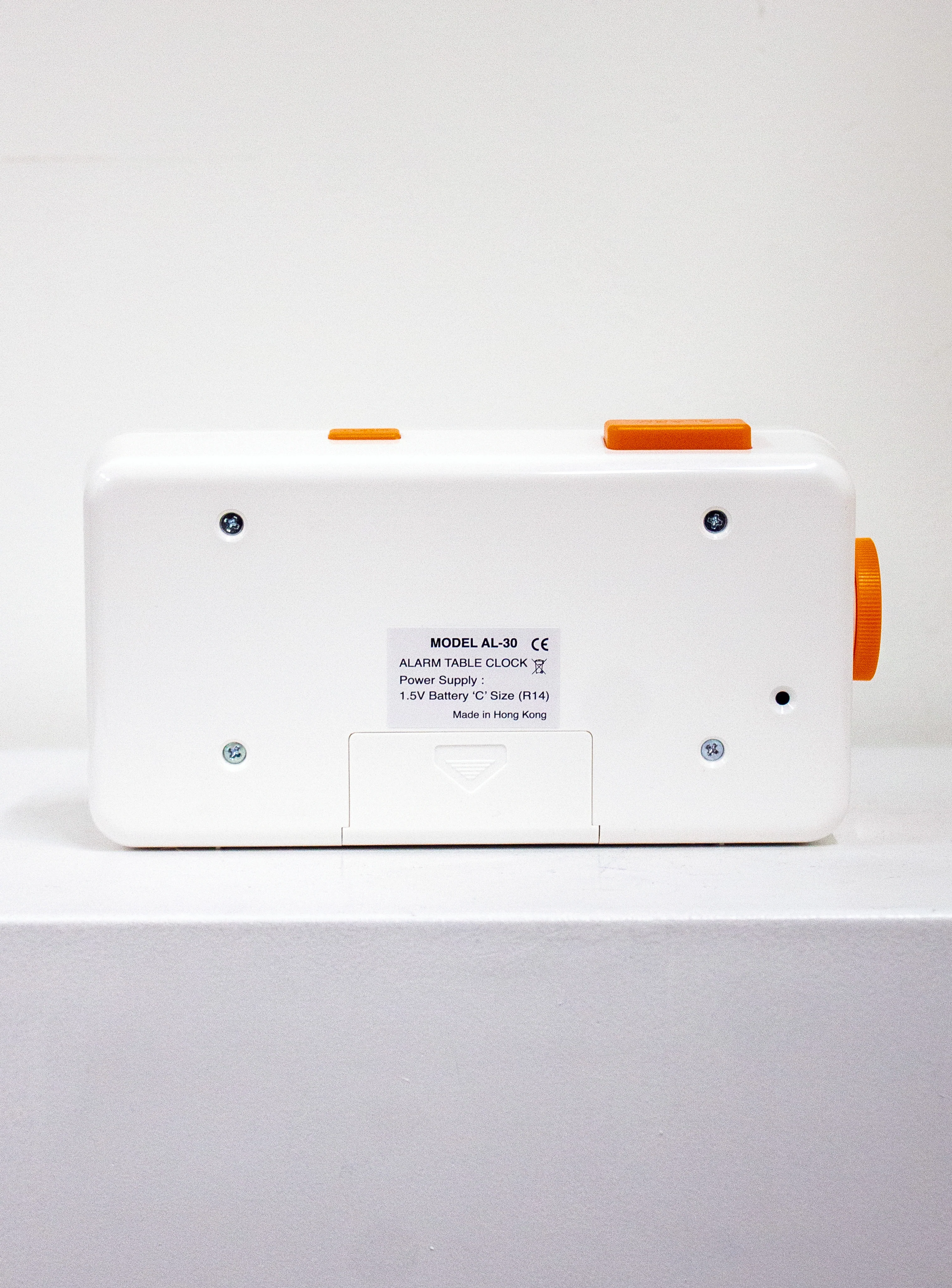 Twemco AL-30 Alarm Flip Clock (White/Orange) - Image 5